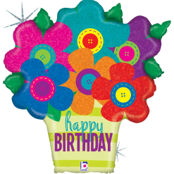 Westcoast Balloon 35560 Birthday Button Flowers