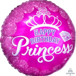 Westcoast Balloon 34558 Princess Crown & Gem Happy Birthday