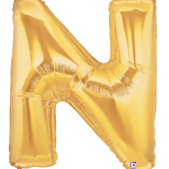 Westcoast Balloon 15914GP Megaloons Letter N Gold