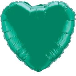 Westcoast Balloon 22841 4 Heart - Emerald Green