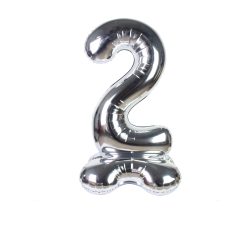 Westcoast Balloon Standing Air Fill Number 2 Silver