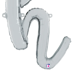 Westcoast Balloon 34708SP Script Letter H Silver