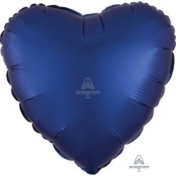 Westcoast Balloon 39961 Satin Luxe Navy Heart