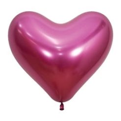 Westcoast Balloon 55341 Reflex Fuchsia 14 Heart (50Ct)