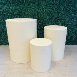 Westcoast Balloon Set Of 3 Round Plinth Rental - White