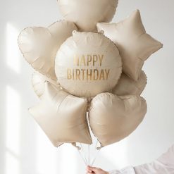 Alternative view of Westcoast Balloon FB353-079 Happy Birthday - Cream