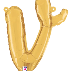 Westcoast Balloon 34722GP Script Letter V Gold