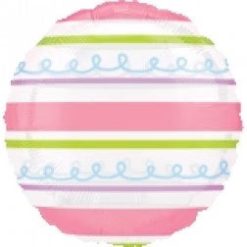 Westcoast Balloon 15291 Pink & Green Stripes