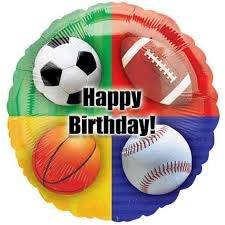Westcoast Balloon 13553 Happy Birthday Sports