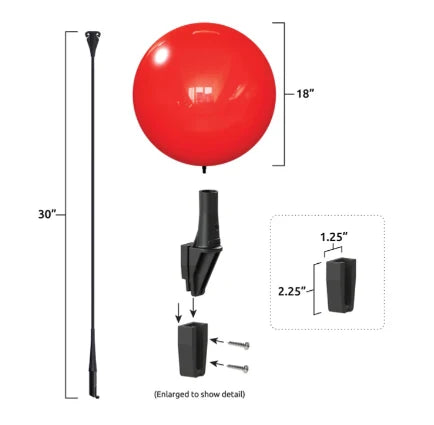 Westcoast Balloon DuraBalloon Vertical Bracket Kit - Image 3