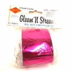 Westcoast Balloon 55365C 200Ft Metallic Streamer - Cerise