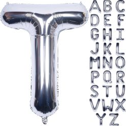 Westcoast Balloon 40 Lucky Foil Letter T Silver