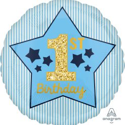 Westcoast Balloon 40370 Boy 1St BD Blue & Gold