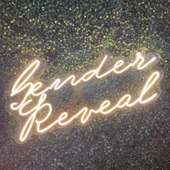 Westcoast Balloon Gender Reveal Neon Sign Rental - White