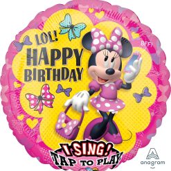 Westcoast Balloon 36322 Sing-A-Tune Minnie Mouse Helper BDay