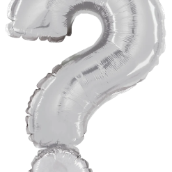 Westcoast Balloon 34863SP Air Fill Symbol ? Silver 14In