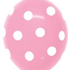 Westcoast Balloon 54115 Polka Dot Fashion Pink 12 LINK-O-LOON (50Ct)
