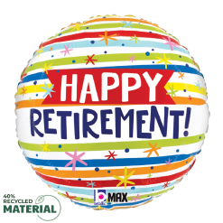 Westcoast Balloon 26465 Happy Retirement Stripes