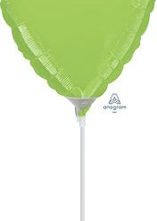 Westcoast Balloon 16410 4 Heart - Lime Green