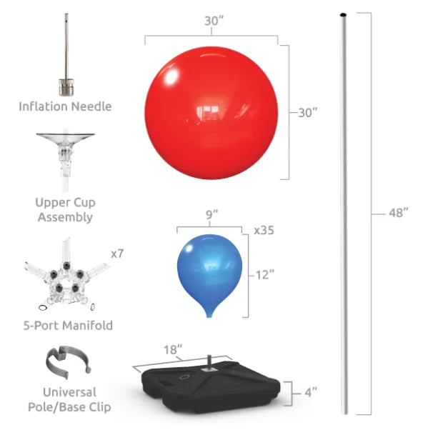 Westcoast Balloon PermaShine 7' Tower Kit - Image 4