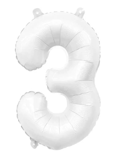 Westcoast Balloon 55480 Ellie'S White Number 3