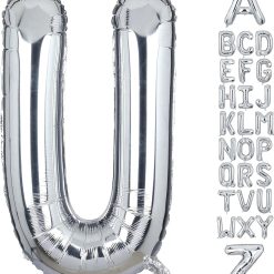 Westcoast Balloon 40 Lucky Foil Letter U Silver