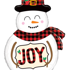 Westcoast Balloon 35914 Buffalo Plaid Snowman