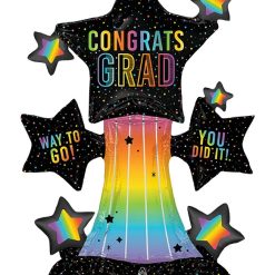 Westcoast Balloon 47609 AirLoonz Grad Satin Cosmic Future Star