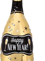 Westcoast Balloon 40441 HNY Gold & Black Bubbly Bottle