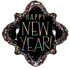 Westcoast Balloon 25236 New Year Party Confetti Frame