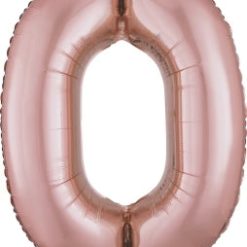 Westcoast Balloon 36190 SuperShape Number 0 Rose Gold