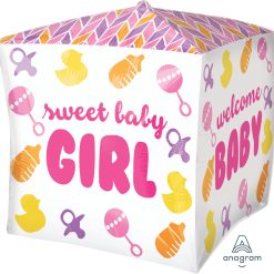 Alternative view of Westcoast Balloon 35607 Baby Girl Chevron & Icons