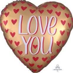 Westcoast Balloon 38791 Satin Love You Gold