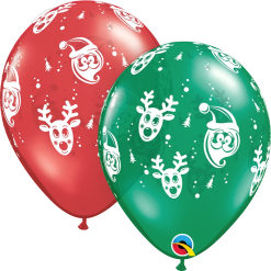 Westcoast Balloon 11122 Santa & Rudolph 11 Round