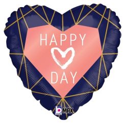 Westcoast Balloon 36921 Geo Navy Heart