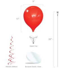 Alternative view of Westcoast Balloon PermaShine 1-Balloon Bouquet Round Stand Kit