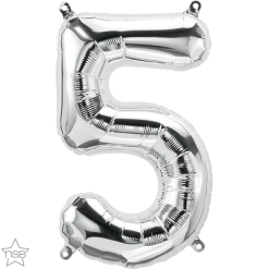 Westcoast Balloon 59091 Air Fill Number 5 Silver 16In