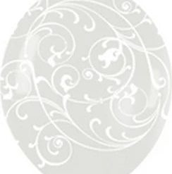 Westcoast Balloon 54545 Filigree Crystal Clear 12 Link-O-Loon Balloons (50Ct)