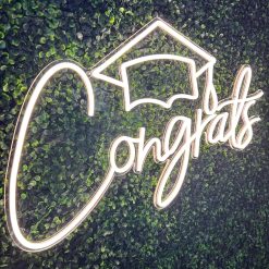 Alternative view of Westcoast Balloon Congrats With Grad Cap Neon Sign Rental