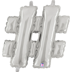 Westcoast Balloon 34862SP Hashtag Silver 14In