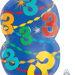 Alternative view of Westcoast Balloon 35762 Number 3 Confetti