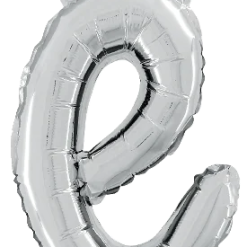 Westcoast Balloon 34705SP Script Letter E Silver