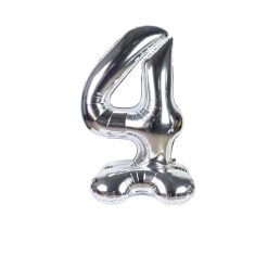 Westcoast Balloon Standing Air Fill Number 4 Silver