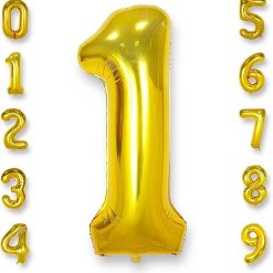 Westcoast Balloon 40 Lucky Foil Number 1 Gold