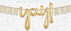 Alternative view of Westcoast Balloon 120508 Create Your Own Pennant Banner - 2 Point White/Silver