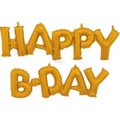 Westcoast Balloon 33759 Phrase `Happy BDAY` Gold