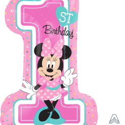 Westcoast Balloon 34352 Minnie 1St Birthday Girl