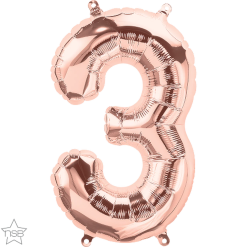 Westcoast Balloon 59107 Air Fill Number 3 Rose Gold 16In