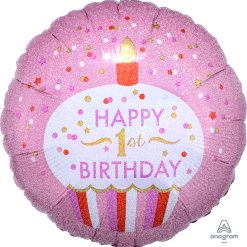 Westcoast Balloon 34529 1St Birthday Cupcake Girl