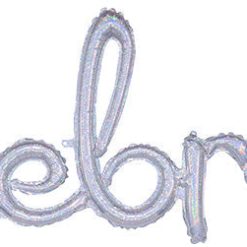 Westcoast Balloon 39172 Script Phrase Celebrate Holographic